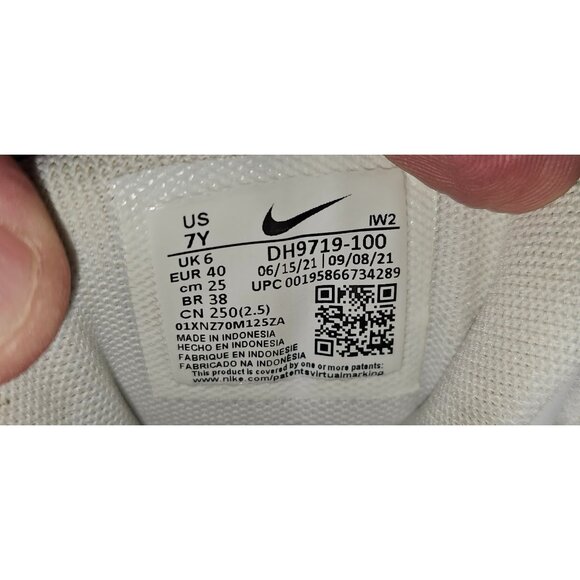 Nike Air More Uptempo GS 'White Midnight Navy' size 7y - Picture 7 of 8